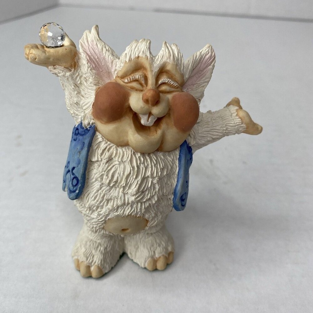 The World  Of Krystonia Troll Figurine Trumph 1988 Ceramic Made in England